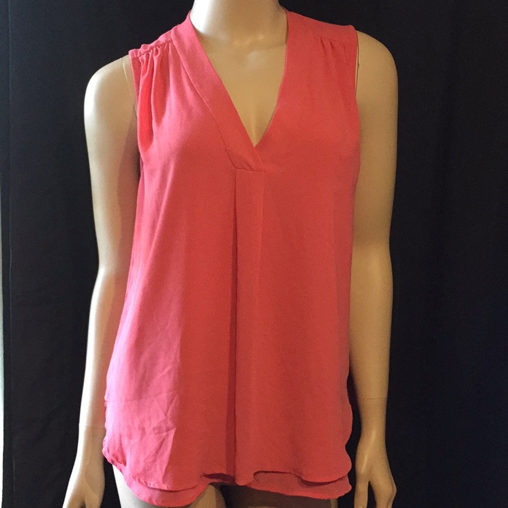 Pink double lined short sleeve by Ann Taylor